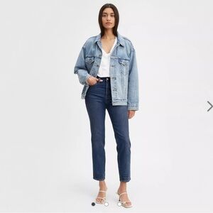Levis Wedgie Lifes Work jeans Icon fit ankle dark wash 26in womens Denim
